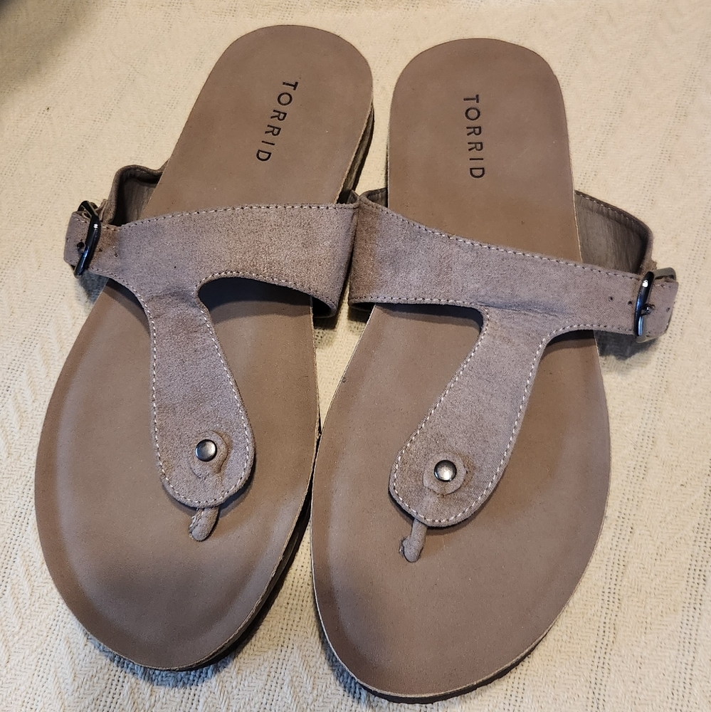Torrid Taupe Sandals Size 9